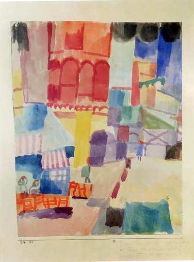 Davanti a una moschea a Tunisi da Paul Klee