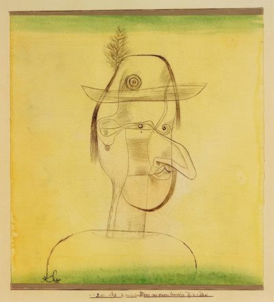 Figura comica da un pezzo popolare bavarese da Paul Klee