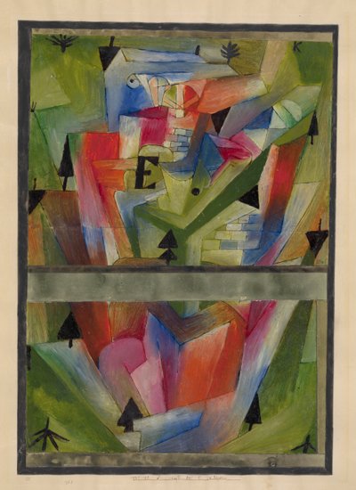 Paesaggio vicino a E. in Baviera, 1921 da Paul Klee