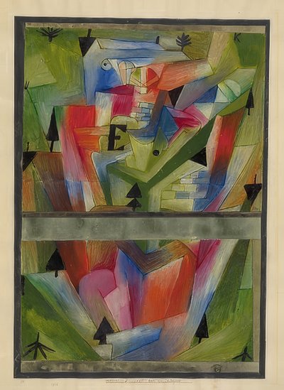 Paesaggio vicino a E. (in Baviera) da Paul Klee