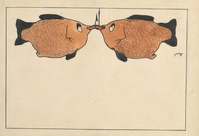 Senza titolo (Due pesci, un amo, un verme) da Paul Klee