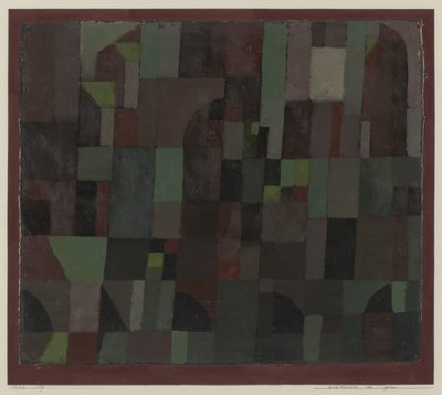 Architettura rosso/verde (gradazione giallo/viola) da Paul Klee