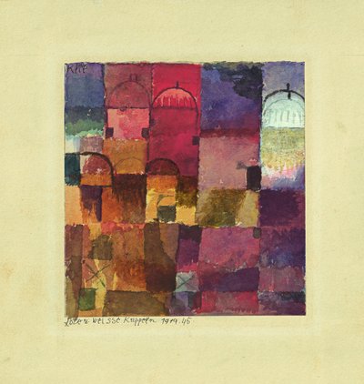 Cupole rosse e bianche, 1914 da Paul Klee