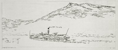 Battello a Vapore sul Mare di Thuner da Paul Klee