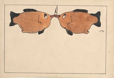 Senza titolo Due pesci, un amo, un verme da Paul Klee