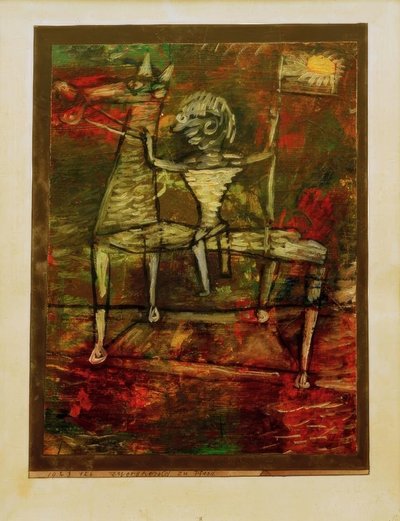 Zwergherold a cavallo da Paul Klee
