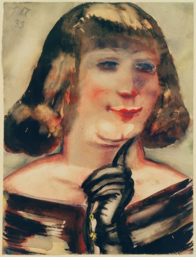 Ritratto di donna con guanto nero da Paul Kleinschmidt
