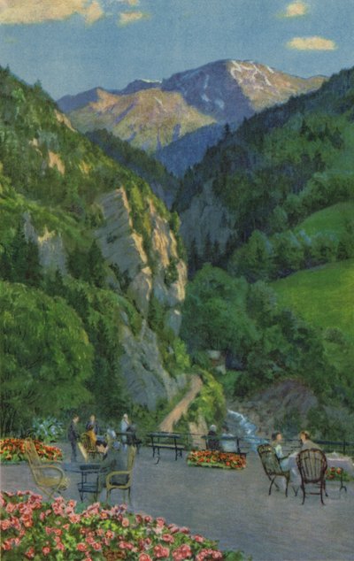 Terrazza del giardino del Kurhaus, Passugg da Paul Kutscha