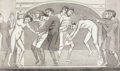 I santi Savino e Cipriano strappati dal corpo con ganci di ferro. Da un affresco dell
