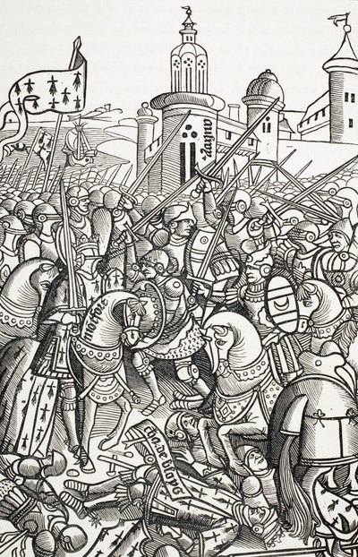 La battaglia di Auray, Francia, 29 settembre da Paul Lacroix