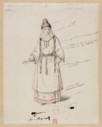 Gounod - La monaca insanguinata - Quattro modelli di costume di Paul Lormier - 2. Villano boemo da Paul Lormier