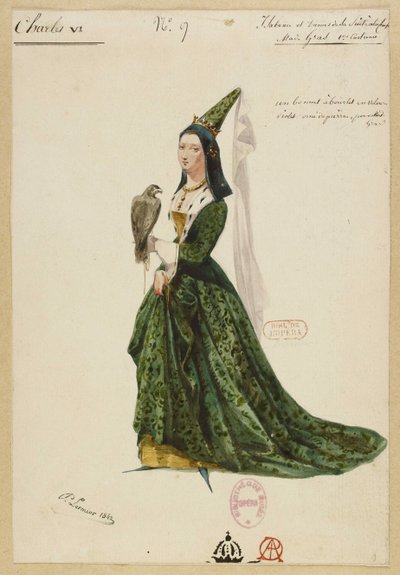 Isabelle de Bavière. Costume per l