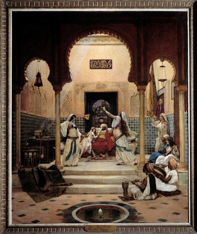 Le danzatrici orientali (danza del ventre) in un harem che distraggono un pascià da Paul Louis Bouchard
