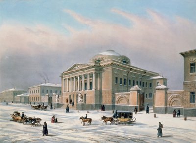 La Casa del Consiglio Tutoriale a Mosca, stampata da Louis-Pierre-Alphonse Bichebois (1801-50), 1840s da Paul Marie Roussel