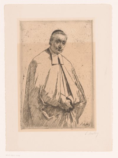Ritratto di un ecclesiastico da Paul Mathey (signed by artist)