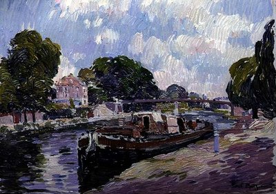 La barca sul canale, Bougival da Paul Mathieu