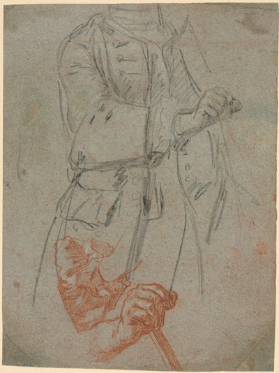 Studi di un costume, manica e mano da Paul Michel Hossard