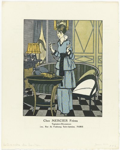 Gazette du Bon Ton, 1914 - No. 1: Chez MERCIER Frères / Tapissiers - Décorateurs da Paul Méras