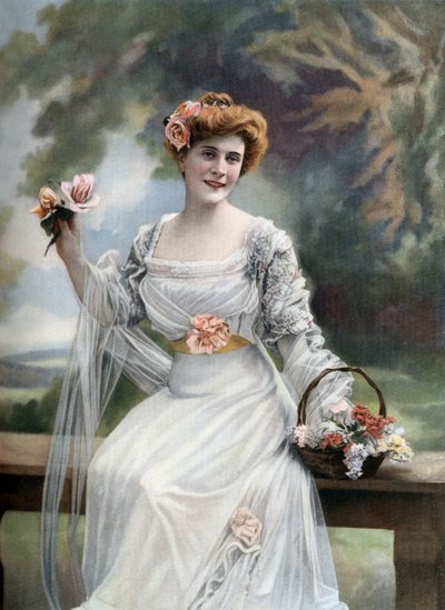 Comica francese Melle Sylvie, Parigi, foto di Paul Nadar dal giornale francese "Le Theatre" 11 marzo da Paul Nadar