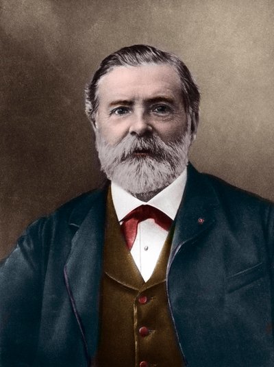Ritratto di Etienne-Jules Marey (1830-1904), scienziato e cronofotografo inglese, inventore dello sfigmografo e pioniere della fotografia e del cinema. Foto di Nadar, Paul (1856-1939). Colorazione digitale. da Paul Nadar