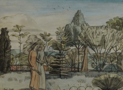 Barbara nel giardino da Paul Nash