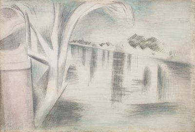 Fiume e alberi da Paul Nash