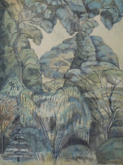 Alberi nel Giardino degli Uccelli, Iver Heath da Paul Nash