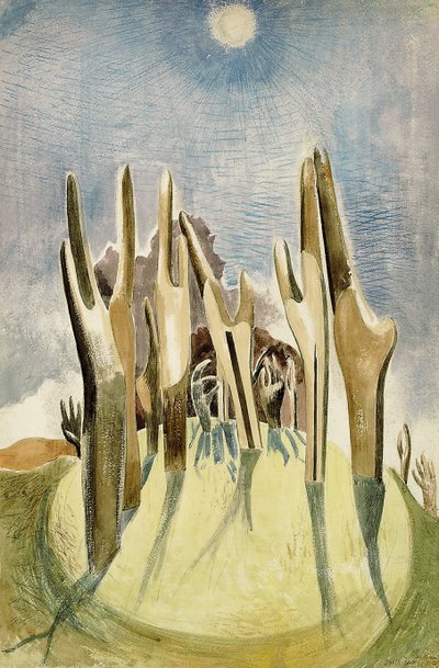 Bosco sulla collina da Paul Nash
