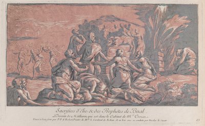 Elia che sfida il profeta a un sacrificio, ca. 1729 da Paul Ponce Antoine Robert