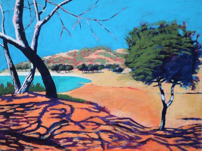 Peguera I, 2021 (acrilico su tavola) da Paul Powis