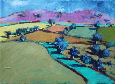 Swineyard Hill, 2021 (acrilico su tela) da Paul Powis