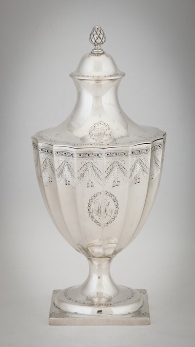 Urna per zucchero, c.1795 (argento) da Paul Revere
