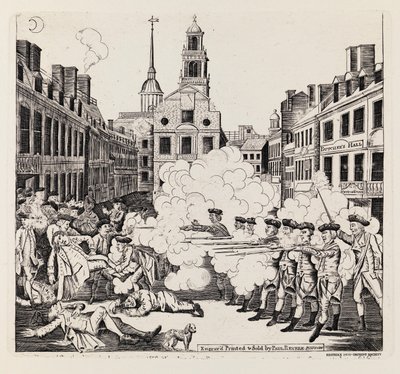 Il massacro sanguinoso da Paul Revere