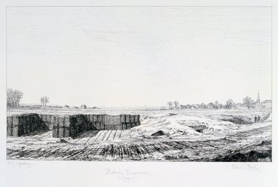 Batteria prussiana, Assedio di Parigi, 1870-1871 da Paul Roux