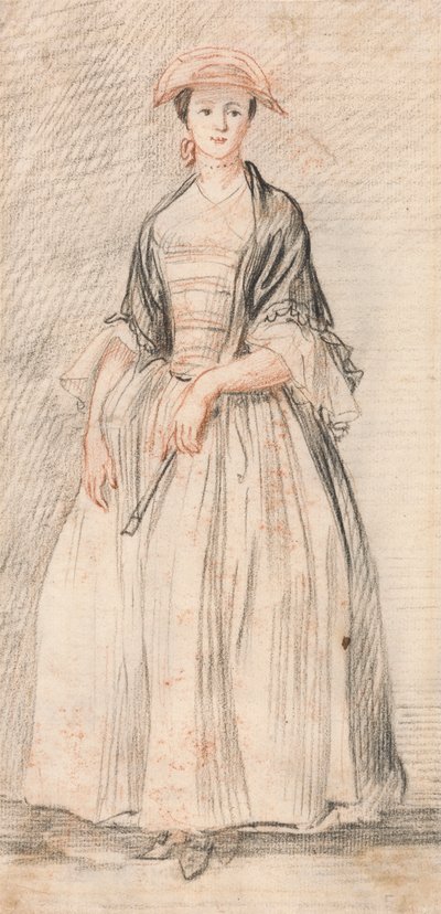 Una signora con un ventaglio da Paul Sandby