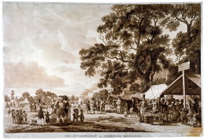 Campo militare a Hyde Park, Londra, 1780 da Paul Sandby
