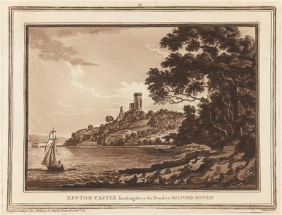 Castello di Benton, guardando verso Milford Haven da Paul Sandby