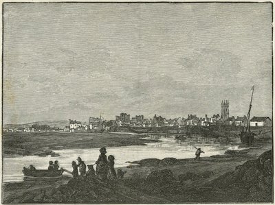 Cardiff dal Sud (incisione) da Paul Sandby