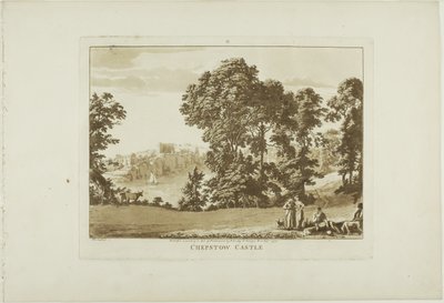 Castello di Chepstow, quarta tavola da Dodici vedute del Galles da Paul Sandby