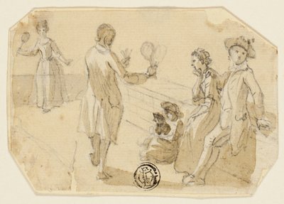 Coppia che gioca a volano da Paul Sandby