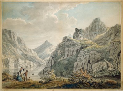 Castello di Dolbardarn e lago di Llanberris, 1764 da Paul Sandby