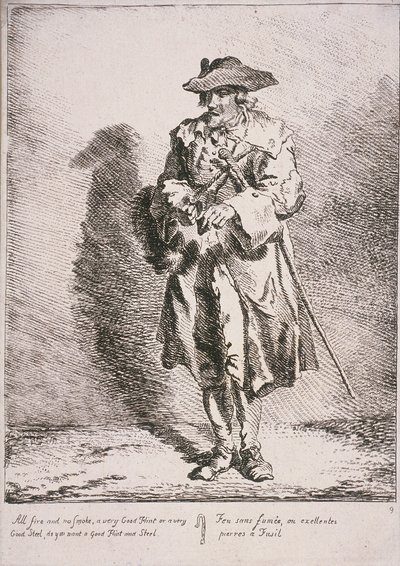 Venditore di selce e acciaio, Grida di Londra, 1760 da Paul Sandby
