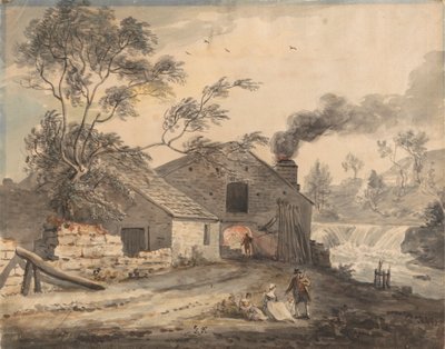 Fucina di ferro sul fiume Kent, Westmorland da Paul Sandby