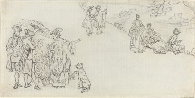 Signore e signori in un parco di campagna da Paul Sandby