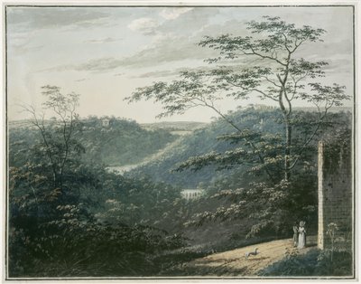 Paesaggio con cascata e tempio da Paul Sandby