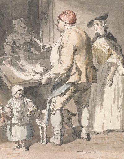 Grida di Londra: un pescivendolo da Paul Sandby