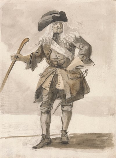 Grida di Londra: un uomo che si pavoneggia da Paul Sandby