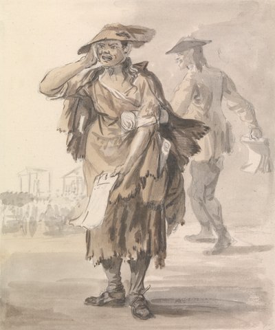 Grida di Londra: Ultimo Discorso e Confessione Morente da Paul Sandby