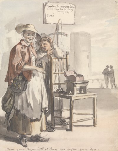 Grida di Londra: "Trasforma il tuo rame in argento ora davanti ai tuoi occhi" (Progetto della pagina del titolo) da Paul Sandby