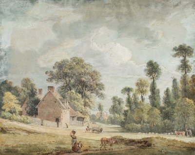 Guardando giù da Egham Hill da Paul Sandby